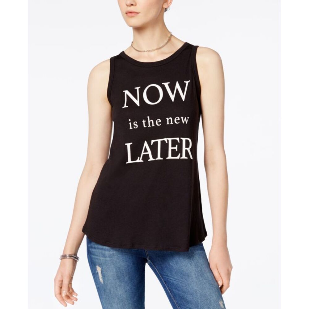 Carbon Copy Now Tulip Back Graphic Tank Top